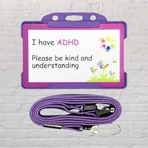 ADHD Awareness Card & Lanyard โข 10 Colours Available FREE UK ๐ - Picture 1 of 6