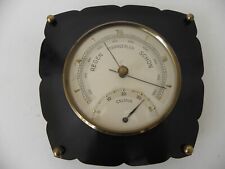 Lufft Wetterstation Barometer Thermometer Metallmontur Wandmontage 60er Jahre
