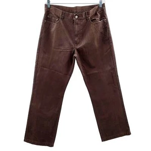 Kenneth Cole Reaction Chocolate Brown Straight Leg Jeans Men’s Size 34x29 - Picture 1 of 7