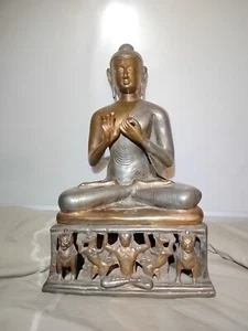 Bronze Buddha Statue Tibetan Antique Chinese Nepal Large Sculpture Brass - Picture 1 of 6
