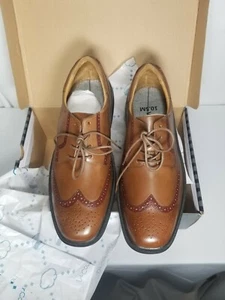 Dr. Comfort Wing Men's Dress Shoe Sz 10.5 Chestnut Genuine Leather - Picture 1 of 6