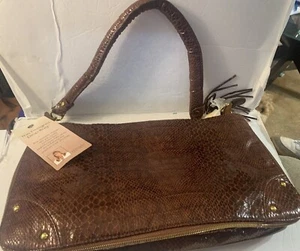 The Designer Drop Bag Joy Mangano Faux Croc Alligator  Snake Handbag to Tote NWT - Picture 1 of 14