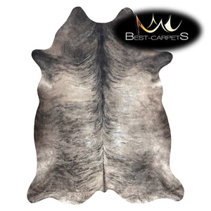 AMAZING artifical Cowhide Rug Animal Cow printed grey beige Large size Carpet - Picture 1 of 6