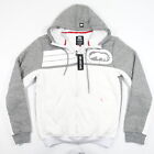 Ecko Unltd Gray White Small Full Zip Hoodie Jacket Sherpa Sweater Mens Defect