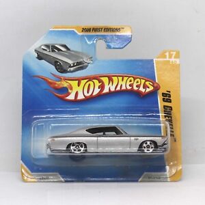 Hot Wheels 69 Chevelle 2008 First Editions 1:64 Scale Silver Grey Toy Model Car