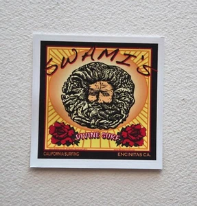 "Calcomanías adhesivas de vinilo SWAMI'S CALIFORNIA SURFING SURF ART SURFCULTURE 2""x2""" - Imagen 1 de 4