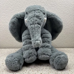 Animal Adventure Plüsch sitzender grauer Elefant Stoßzähne 2020 Stofftier Lovey - Bild 1 von 10