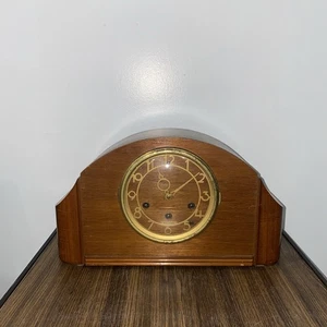 Vintage Art Deco Seth Thomas Mahogany Mantle Clock Working Westminster Chime - Picture 1 of 21