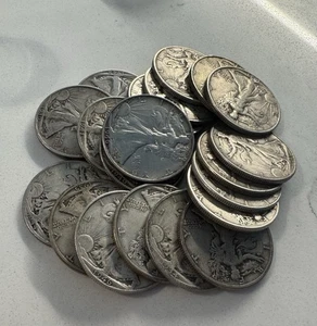 Liberty Walking Half Dollar - Roll - Mixed Dates/Condition - INV#7587 - Picture 1 of 2