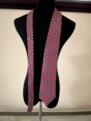 VTG Burberrys of London 100% Silk Hand Sewn Tie Made in USA Red /Multicolor NEW - Image 1 of 4