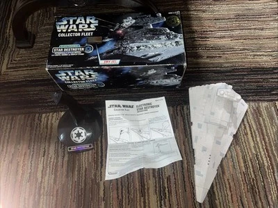1997 Star Wars Collector Fleet Electronic Star Destroyer With Stand & Box Kenner - Image 1 of 4