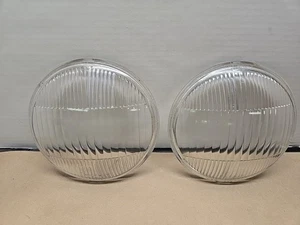 1 Pair of Vintage 8 " Headlight Glass Lenses,  Chevrolet TILT RAY NICE! 915986 - Foto 1 di 19