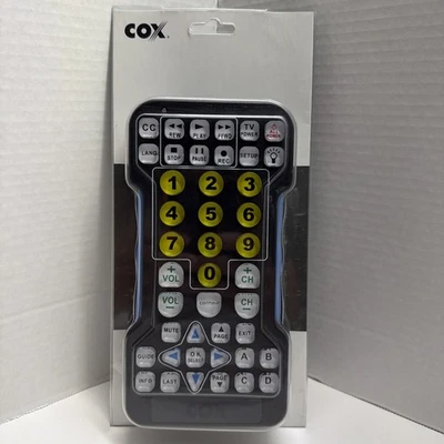 NEW SEALED Genuine COX Large Backlit Button Remote Control 8" x 3"  Settop Boxes - Image 1 of 4