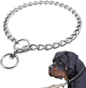 Adjustable Heavy Metal Choke Collar for Large Dogs 22" - Picture 1 of 7