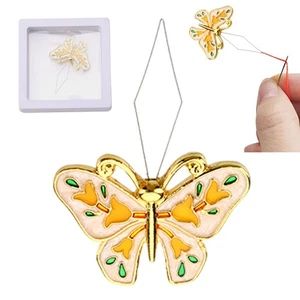 Enhebrador de aguja de bordado de mariposa enhebrador de aguja de colección - Imagen 1 de 12