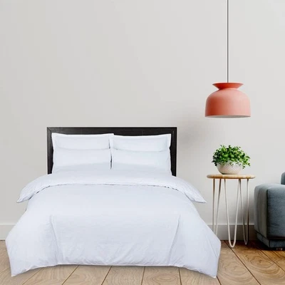 Duvet Cover Set Super King Size – 100% Pure Cotton, 800 King, White  - Image 1 of 4