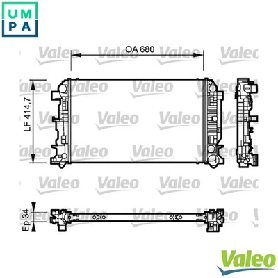 RADIATOR ENGINE COOLING 735089 FOR MERCEDES-BENZ SPRINTER/3-t/Van/35-t/Bus 2.1L - Image 1 of 4
