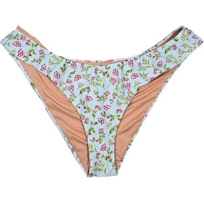 J. Crew Curved-waist cheeky bikini bottom in cloud meadow floral L NWT - Image 1 of 4