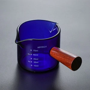  Espresso Messbecher Milchkännchen Glas Glasmilchkrug Klarer Glastopf - Bild 1 von 12