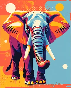 Elephant Pop Art 8X10 Print - Picture 1 of 1