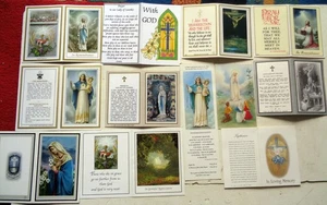 JOB LOT! 12 OLD CATHOLIC PRAYER CARDS: FUNERAL inc PHOTOS: SWANSEA: WARRINGTON - Foto 1 di 9