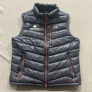 LL Bean Jacket Mens XL Blue Downtek Puffer Vest Outdoor Goose Down Fill Gorpcore - Picture 1 of 11