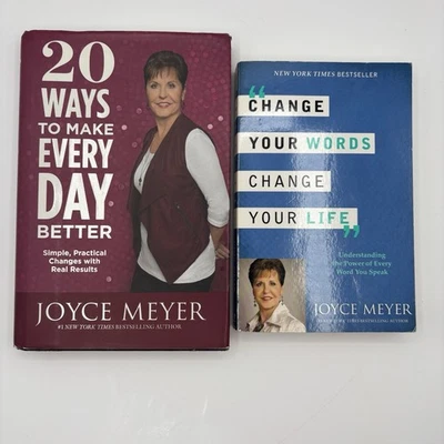 Lot Of 2 - Joyce Meyer Books 20 Ways To Make Every Day Better, Change Your Words - Image 1 of 4