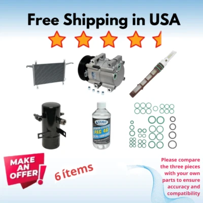 Compressor, Condenser & Driers A/C Fit Ford F-250 1994-1996, Ford F-250 HD 1997 - Image 1 of 4