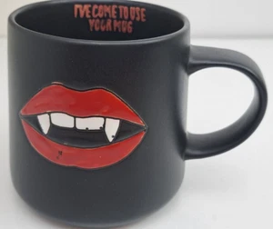 Prima Design Halloween Bloody Vampire Zombie Lips Teeth Coffee Mug Cup Skull Tag - Picture 1 of 7