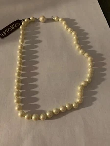 $45 Carolee Pearl Choker 17" Necklace 250AG - Picture 1 of 5