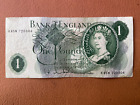 British 1 Pound Banknote Number K45w 720304 1970-1977 3444
