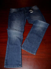 mens kenneth cole New York stretch straight jeans 40x32 nwt $79 anderson blue
