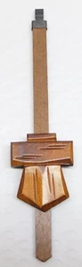 Cuckoo Clock Pendulum 1 5/8" Chalet Style NEW Brown German Made 7 1/4" Length - Picture 1 of 2