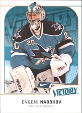 2009-10 Finnish Upper Deck Victory Sharks Hockey Card #165 Evgeni Nabokov