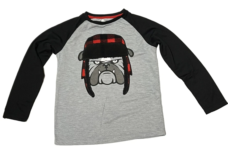 ✨ Мальчики размер средний (8/10), Sleepwear, клетку, длинным рукавом, Топ, огнестойкий✨ - Изображение 1 из 4