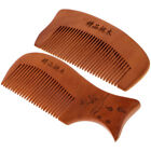 2 Pcs Bamboo Teasing Combs for Natural Horn Hair Fine