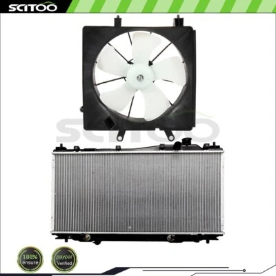 Kit de radiador y ventilador de refrigeración de coche apto para Honda Civic 2001 2002 2003 2004 2005 Foto 1 de 4