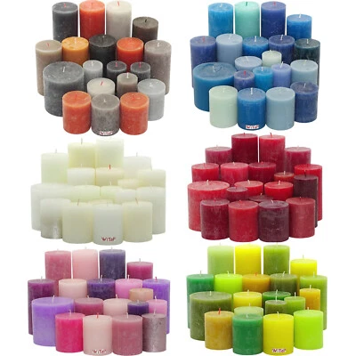 6 kg Rustic Stumpenkerzen Set Kerzen Paket Mix Rustik gemischt nach Farben - Bild 1 von 4