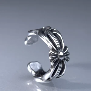 silver ear cuff clip on non-piercing stainless steel single earring unisex - Picture 1 of 5