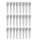 24Pcs Single Prong Curl Duckbill Hair Clips Silver Sectioning Alligator Hairpins