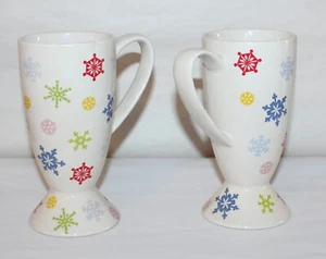 Juego de 2 tazas de copo de nieve Whittard Of Chelsea Sleddin’ Hill 2005 Navidad - Imagen 1 de 12