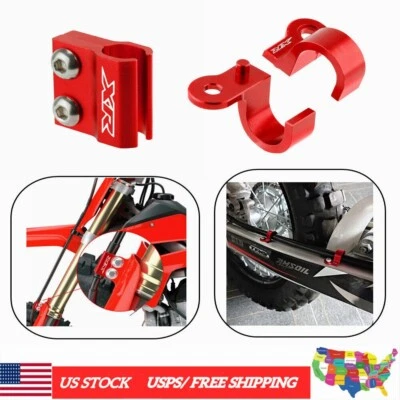 Kit de abrazadera guía de línea de manguera de freno CNC para HONDA XR250R XR250L XR400R XR600R XR650R Foto 1 de 4