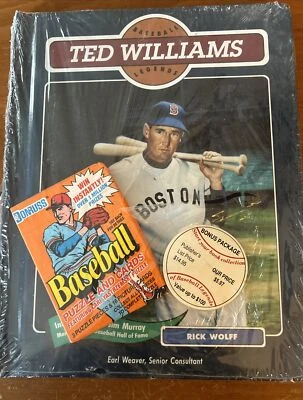 1990 Ted Williams Baseball Legends Sealed HC Kids Book Donruss Card Pack - Image 1 of 2