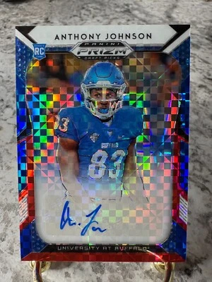 2019 Panini Draft Picks ANTHONY JOHNSON Red Blue Prizm Autograph Auto 51/99 - Image 1 of 2