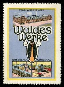 Bohemia Poster Stamp - Waldes-Werke - Metal-Work Factory - Koh-I-Noor Fasteners - Picture 1 of 1