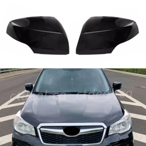 1 Pair Door Side Wing Mirror Cover Caps Gloss Black For Subaru Impreza 2012-2014 - Picture 1 of 13