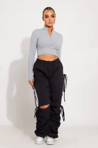 Women's Casual Water Resistant Knee Cut Wide Leg Cargo Pant.Trendy, Daily Life. - Picture 1 of 6