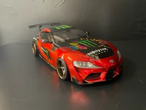 Tamiya 1/10 RC Car Painted Body Toyota GR Supra A90 Monster Energy Paint - Picture 1 of 20