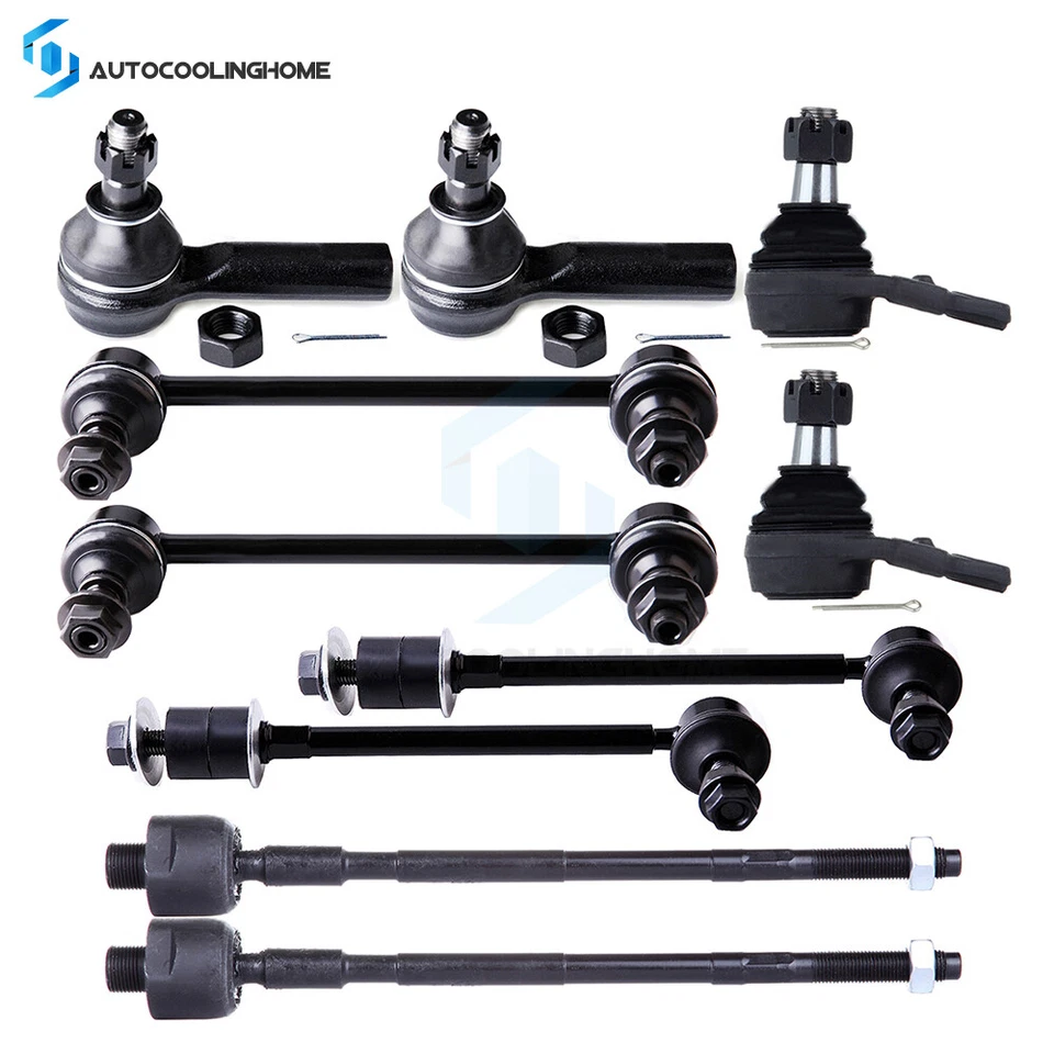 Barras estabilizadoras de extremos de barra de amarre delanteras de 10 piezas para Nissan Pathfinder Infiniti QX4 1997-2003 Foto 1 de 4