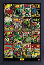 HULK COVERS 13x19 FRAMED GELCOAT MARVEL COMICS VINTAGE COMIC BOOK GIFT NEW COOL!